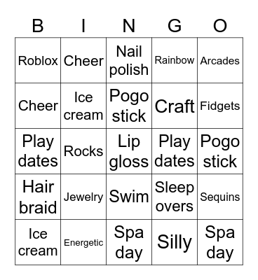 Birthday Bingo Card