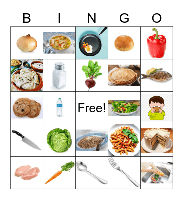 Food Bingo Card