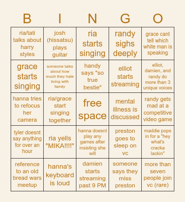 bread wars bingo 2023 Bingo Card