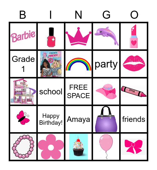 BARBIE Bingo Card