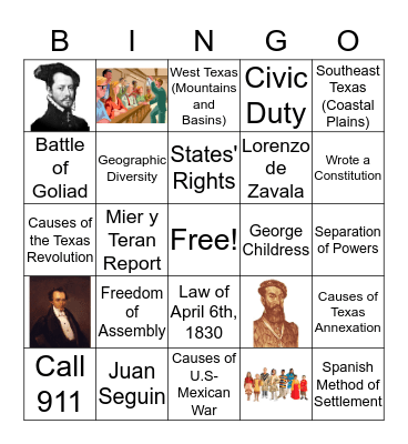 Review Bingo Card