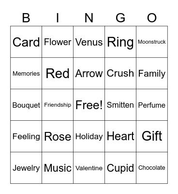 Valentine BINGO!! Bingo Card