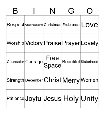 Ladies' Night Out 2015 Bingo Card