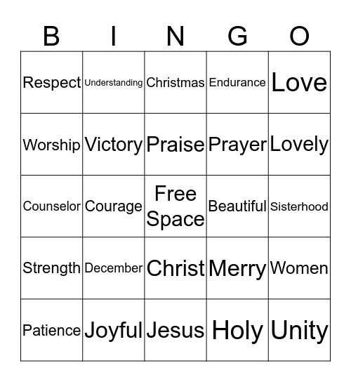 Ladies' Night Out 2015 Bingo Card