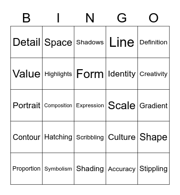 Keyword Bingo Card