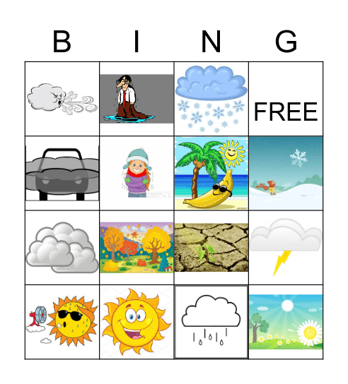 WEATHER Bingo Card