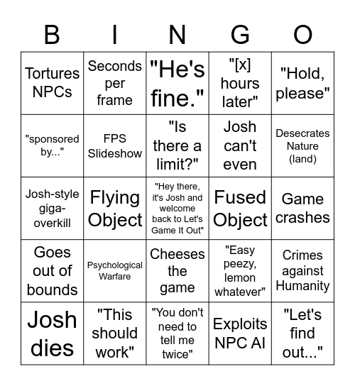 Krakenfall's LGIO Bingo Card