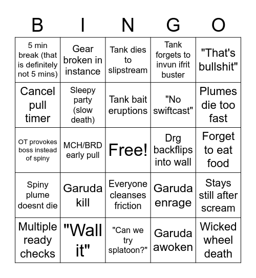 Ultimate prog Bingo Card