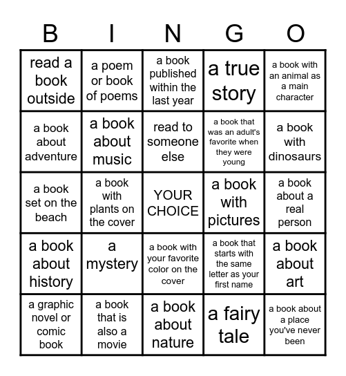 Meade County Public Library Reading BINGO Card