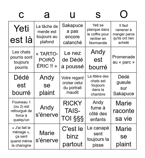 Bingo du Nord - Caudry Édition Bingo Card