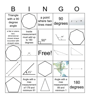 Math Test Bingo Card