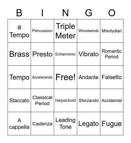 CC BINGO!!! Bingo Card