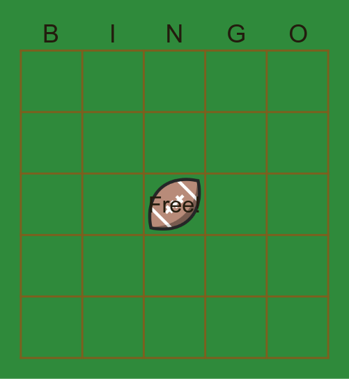 SuperBowl Bingo Card
