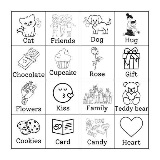 Valentine's Day Bingo Card