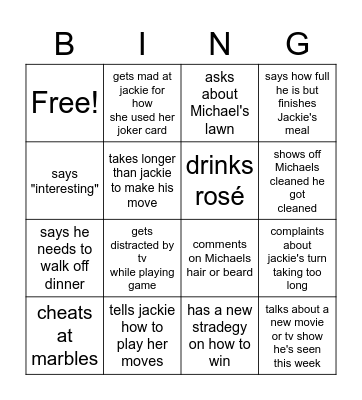 Mario Bingo Card