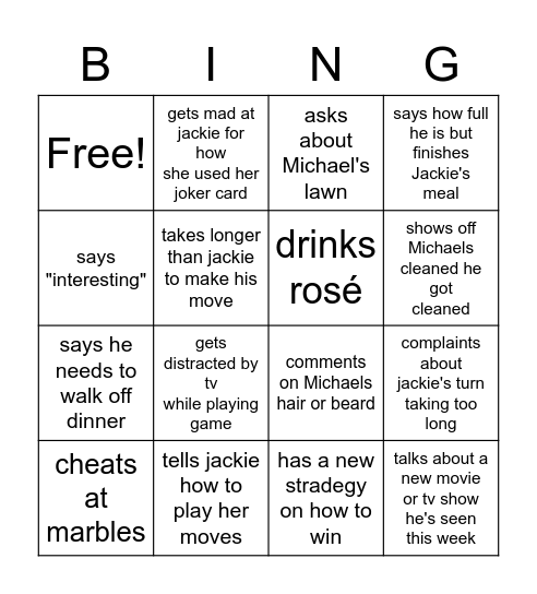 Mario Bingo Card