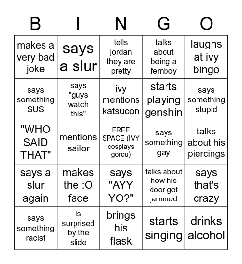 IVY BINGO Card