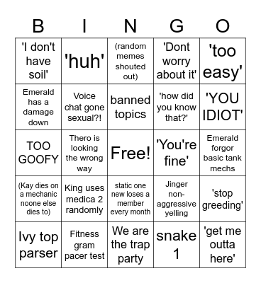 Bread Static Bingo Card