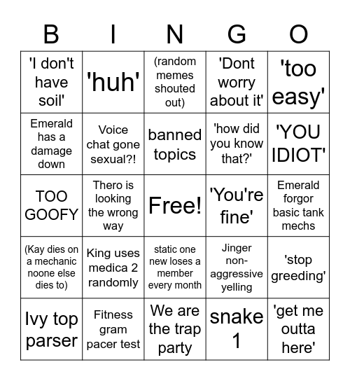 Bread Static Bingo Card