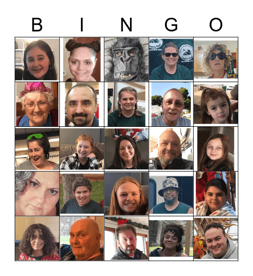 Family Bingo Card