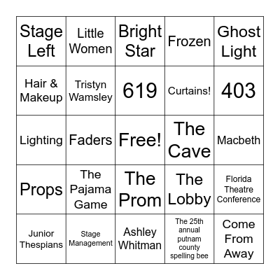 BINGOISH Bingo Card