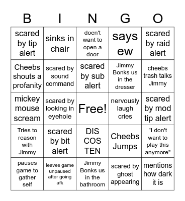 At Dead of Night Bingo Card