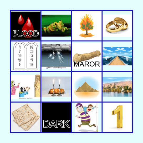 Parsha Bingo Card
