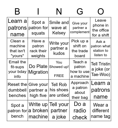 STCR Bingo! Bingo Card