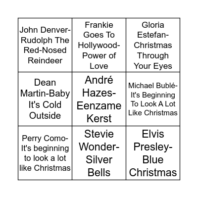 BIG FAT XMAS BINGO Card