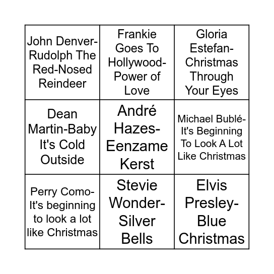 BIG FAT XMAS BINGO Card