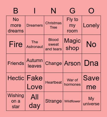 @__yoonstxble__ Bingo Card