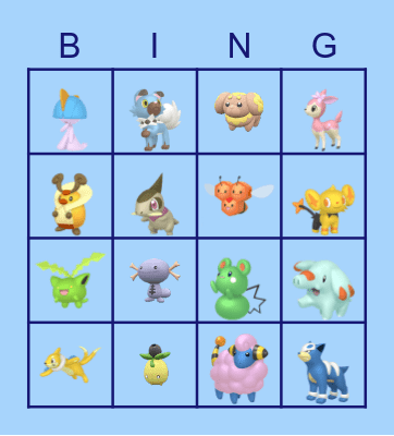 Shiny Bingo 2023 Bingo Card