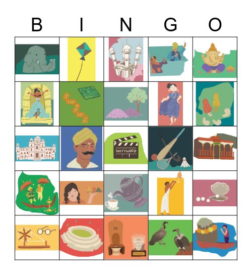 A - Z of Indian Cities Bingo Card