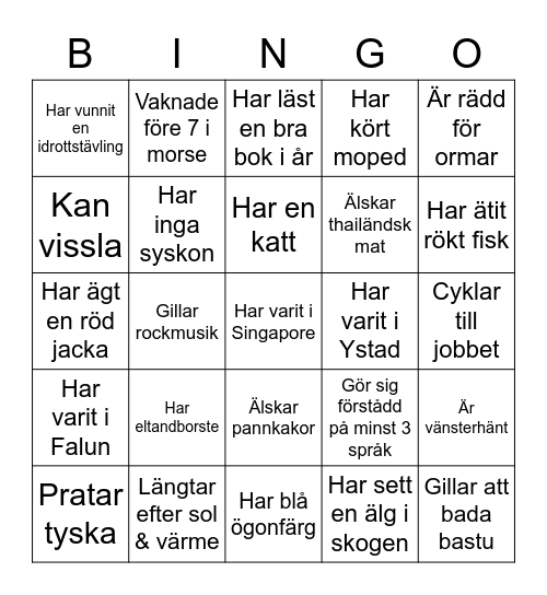 Mingelbingo Card