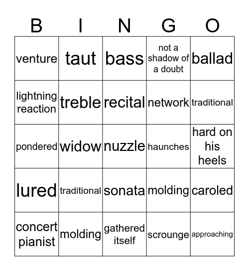 A Mouse Called Wolf Bingo Card