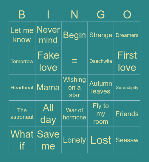 Gukielvr Bingo Card