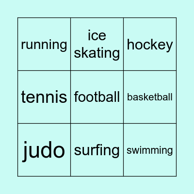 SPORTS Bingo Card