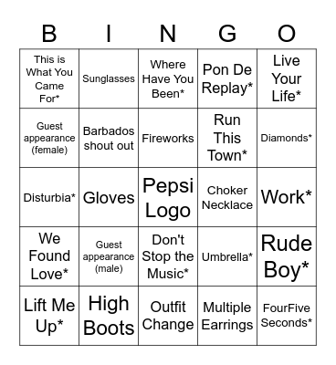 4th Annual Super Bowl LVII Halftime Bingo Card