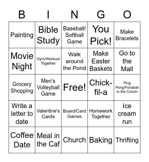 Delight Dates Bingo!! Bingo Card