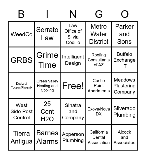 Lv1 Bingo (Afterhours) Bingo Card