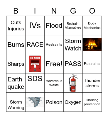 Safety Bingo Card