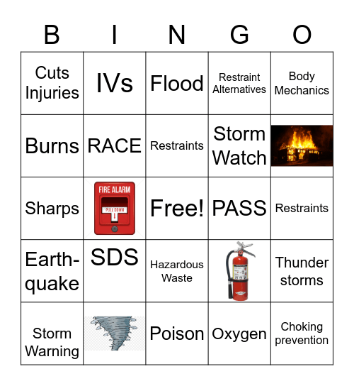 Safety Bingo Card