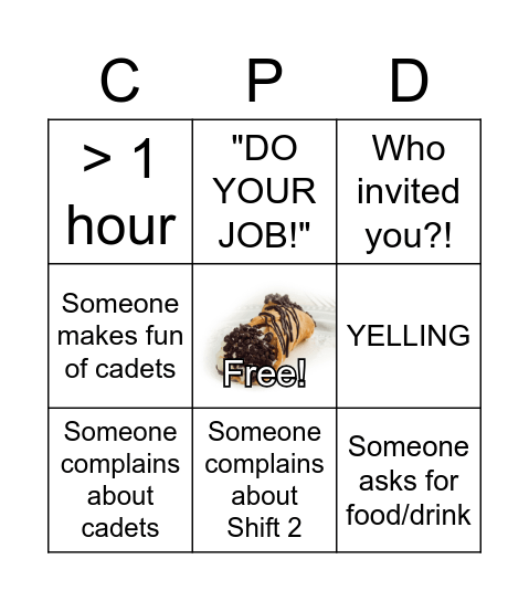Cop Meeting Bingo! Bingo Card