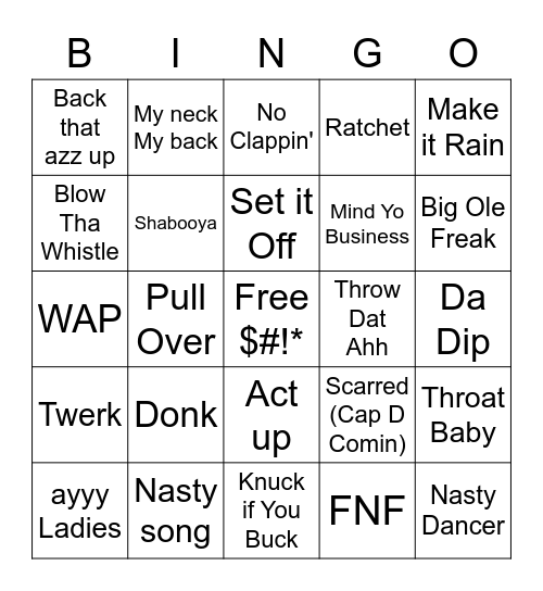 Bingo'Nik Bingo Card