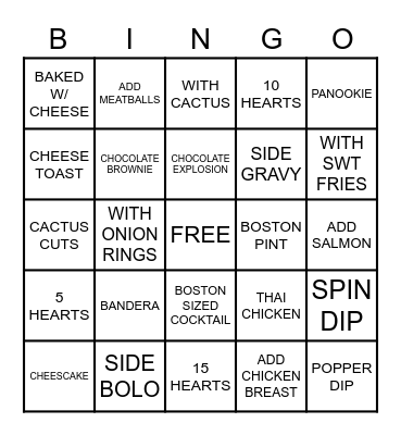 BP VALENTINE'S BINGO Card
