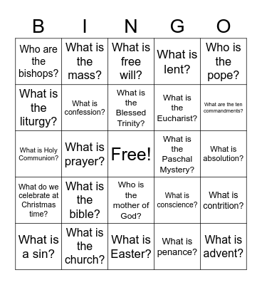 What is! Bingo Card