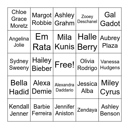 Galentines Bingo Card Bingo Card