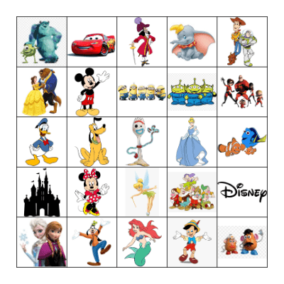 Disney Bingo Card