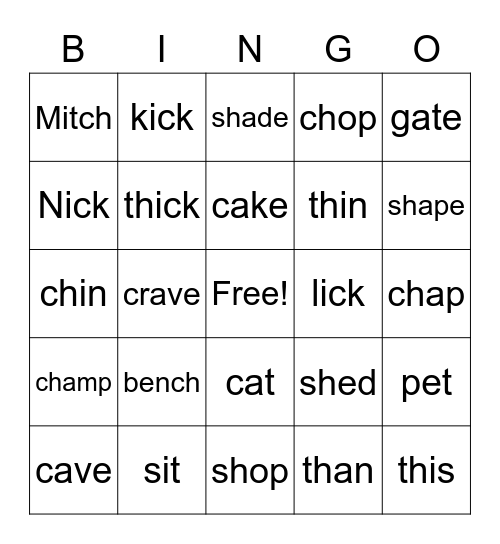 3rd Bingo Card