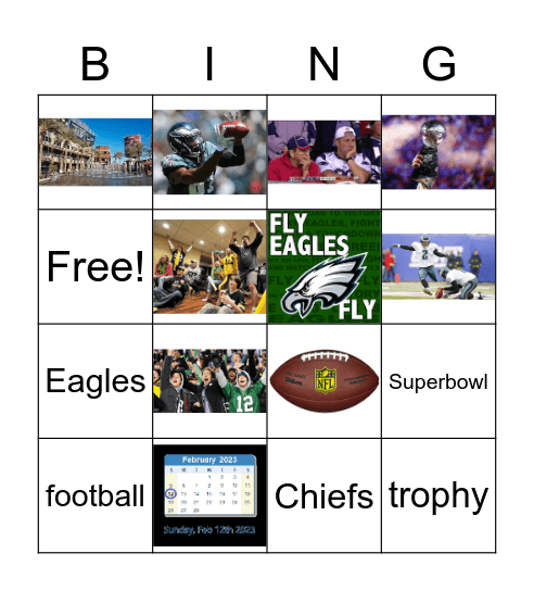 Superbowl Bingo Card